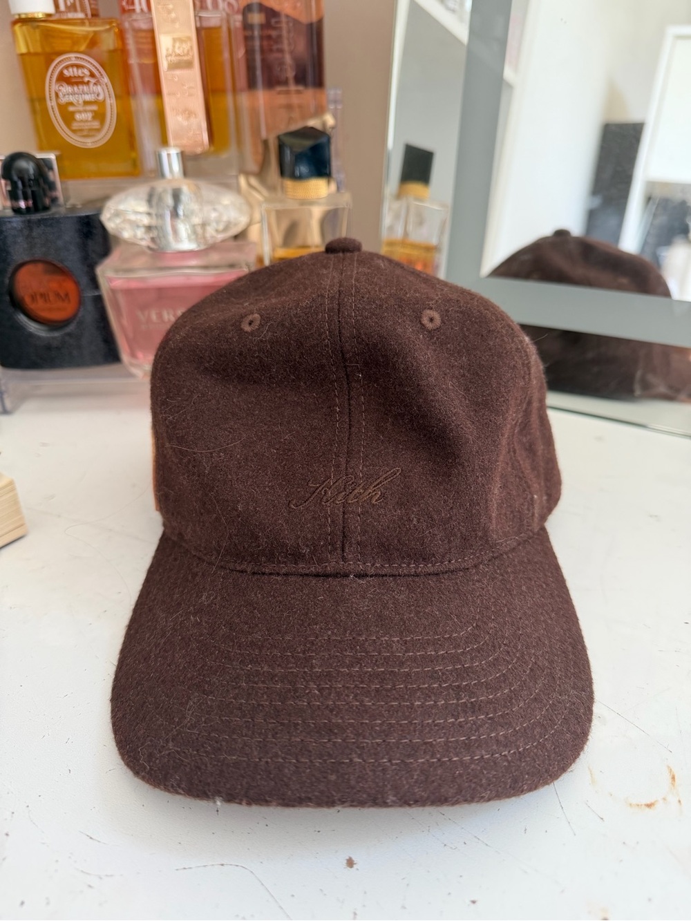 Kith Brown Wool Baseball Cap with Subtle Logo
